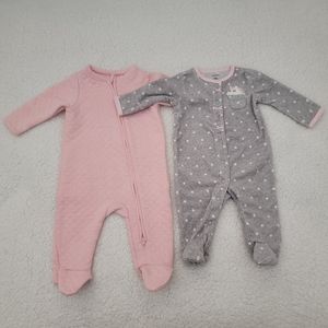 Carter's & Old Navy baby girl rompers.